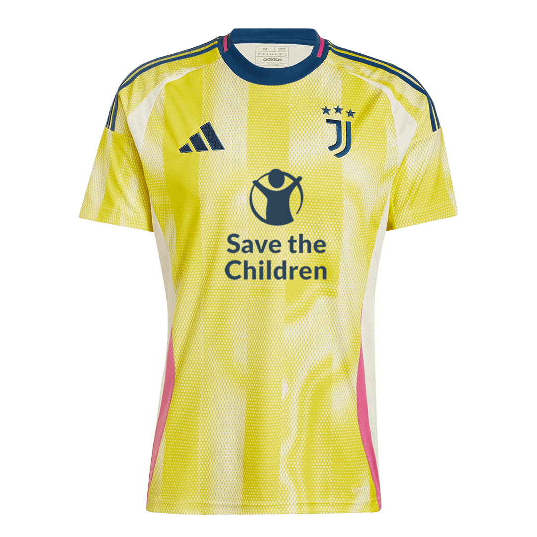 Juventus Away Soccer Jersey 2024/25- Save The Children Sponsor