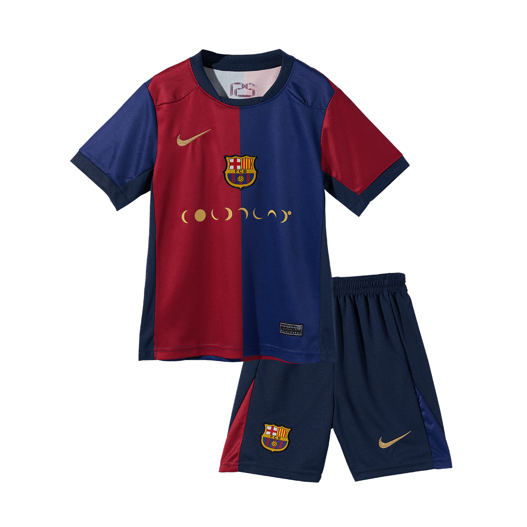 Barcelona Home Soccer Jersey Kit 2024/25 Kids(Jersey+Shorts) - COLDPLAY