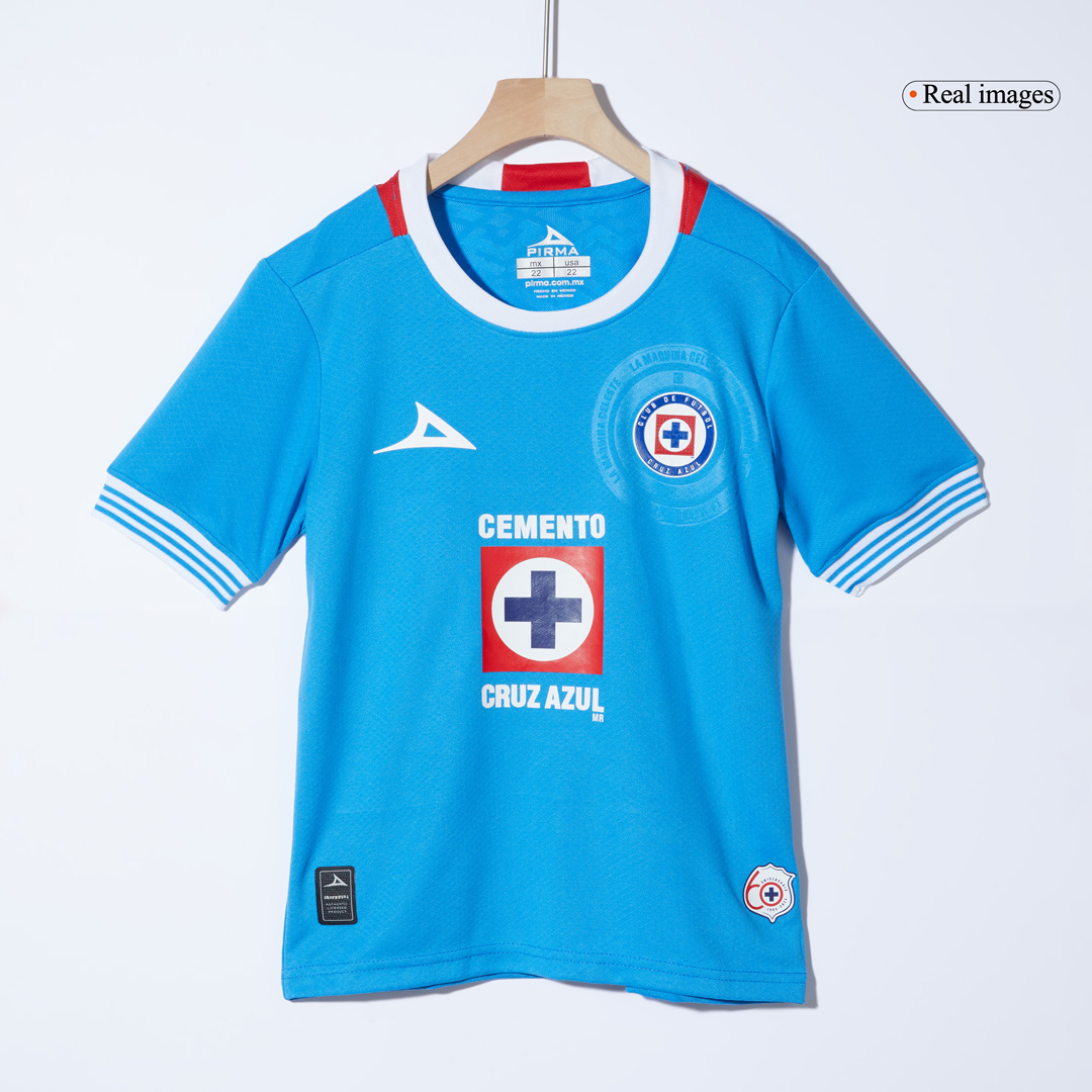 Cruz Azul Home Soccer Jersey Kit 2024/25 Kids(Jersey+Shorts)