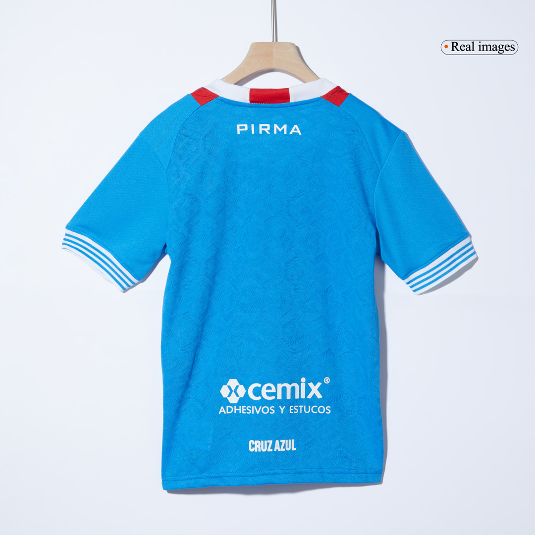 Cruz Azul Home Soccer Jersey Kit 2024/25 Kids(Jersey+Shorts)