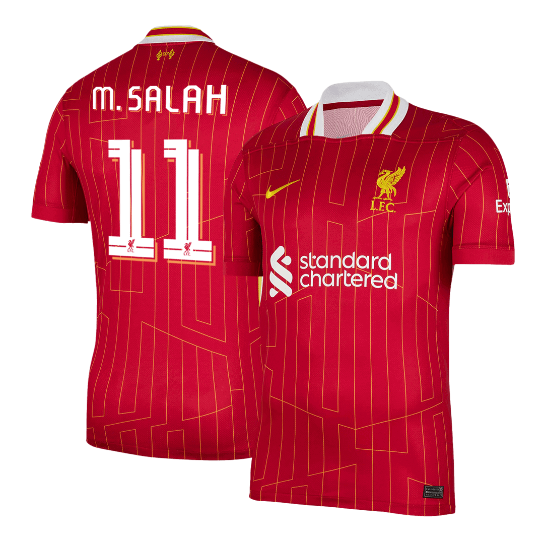 Liverpool M.SALAH #11 Home Soccer Jersey 2024/25 - UCL Edition