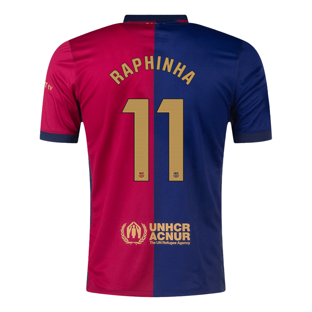 Barcelona RAPHINHA #11 Home Jersey 2024/25 -(Spotify Logo Without Text)