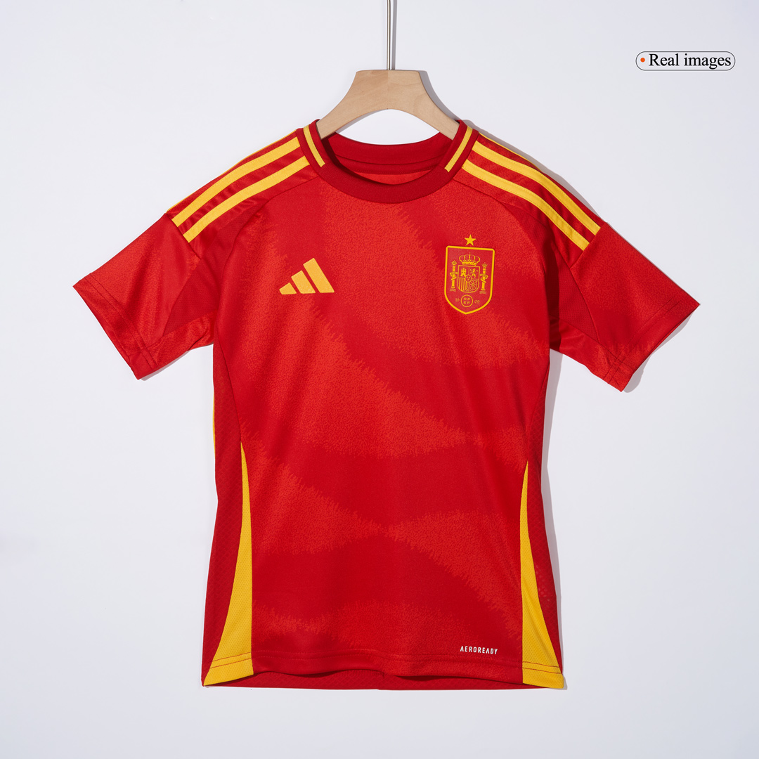 Spain Home Jersey Kit EURO 2024 Kids(Jersey+Shorts+Socks)