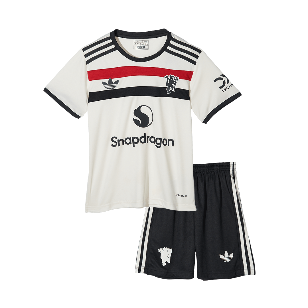 Manchester United Third Away Soccer Jersey Kit 2024/25 Kids(Jersey+Shorts)
