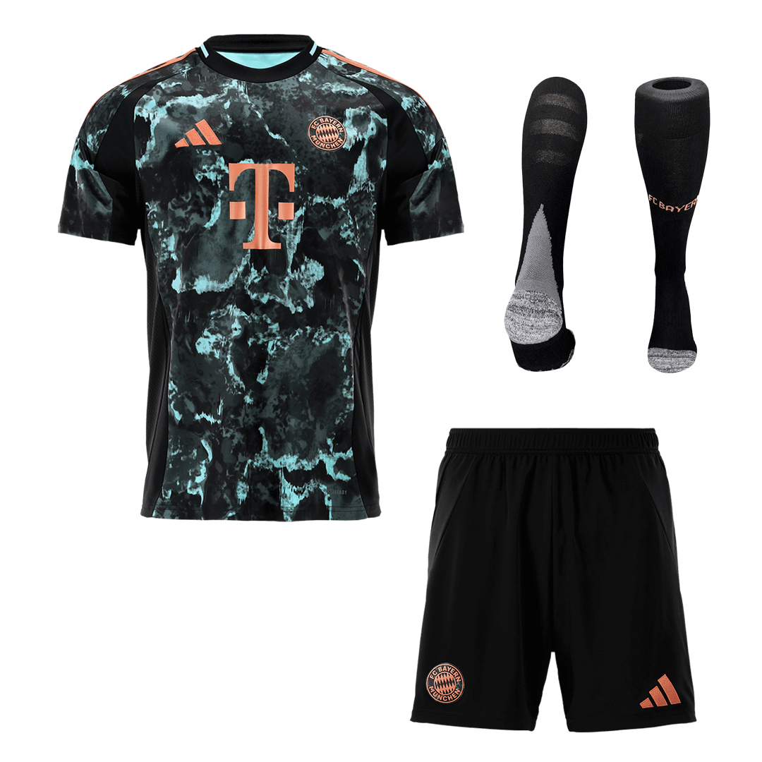 Bayern Munich Away Soccer Jersey Kit 2024/25 (Jersey+Shorts+Socks)