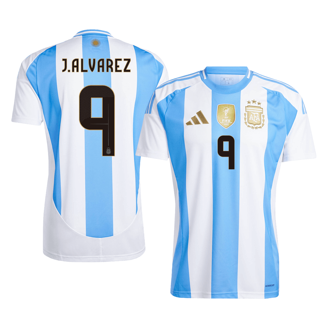 Argentina J.ALVAREZ #9 Home Soccer Jersey 2024