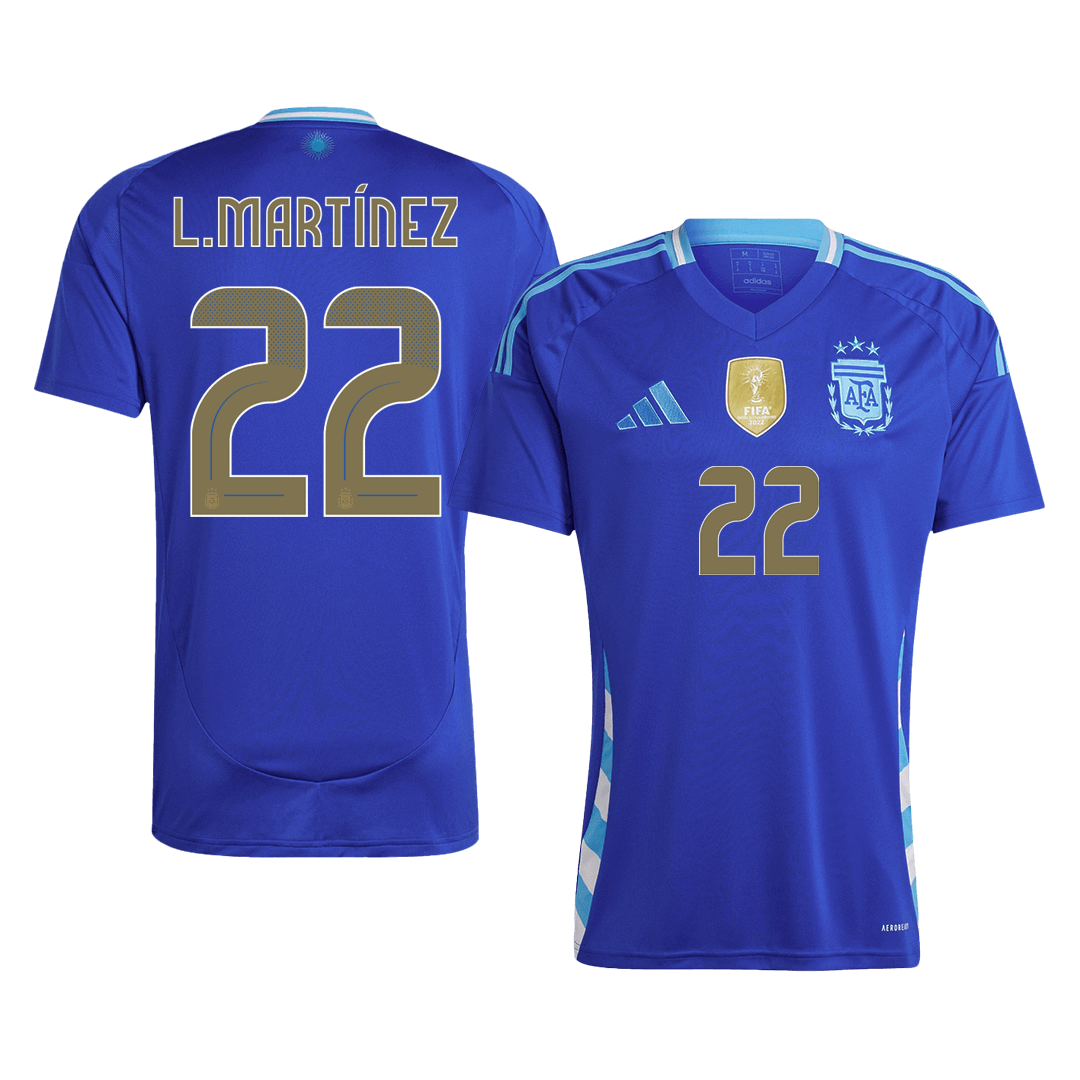 Argentina L.MARTÍNEZ #22 Away Soccer Jersey 2024