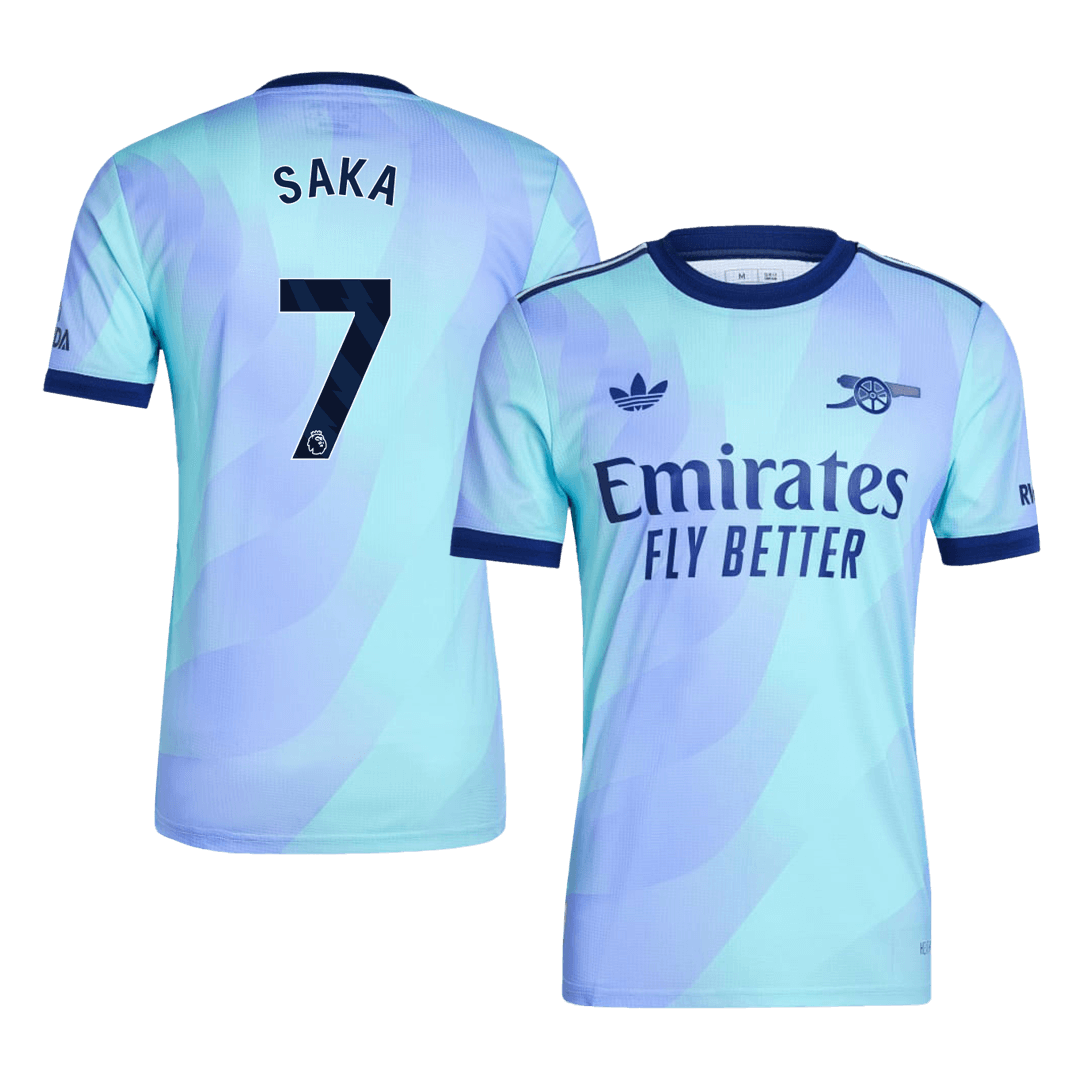 Arsenal SAKA #7 Third Away Soccer Jersey Authentic 2024/25