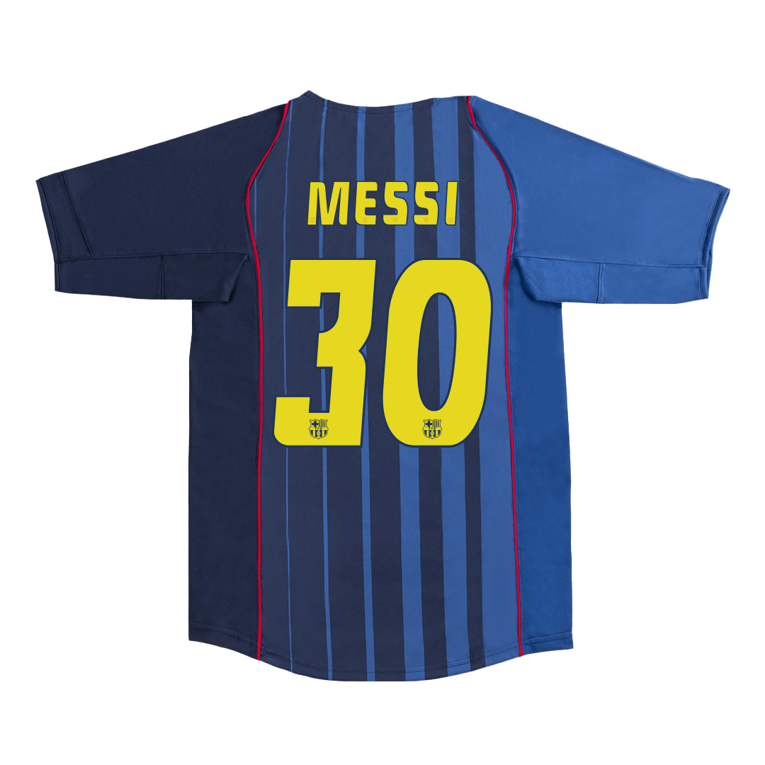 Barcelona MESSI #30 Away Soccer Jersey Retro 2004/05