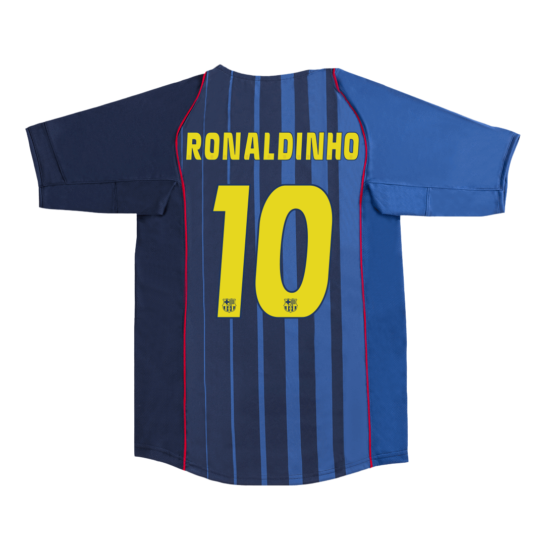 Barcelona RONALDINHO #10 Away Soccer Jersey Retro 2004/05