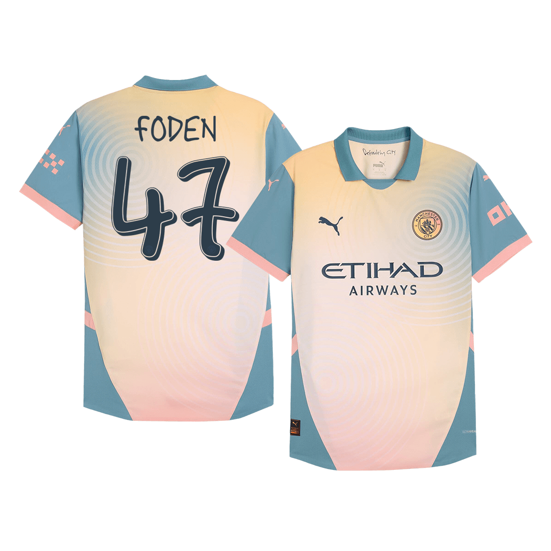 Manchester City FODEN #47 Fourth Away Soccer Jersey Authentic 2024/25 - Definitely City