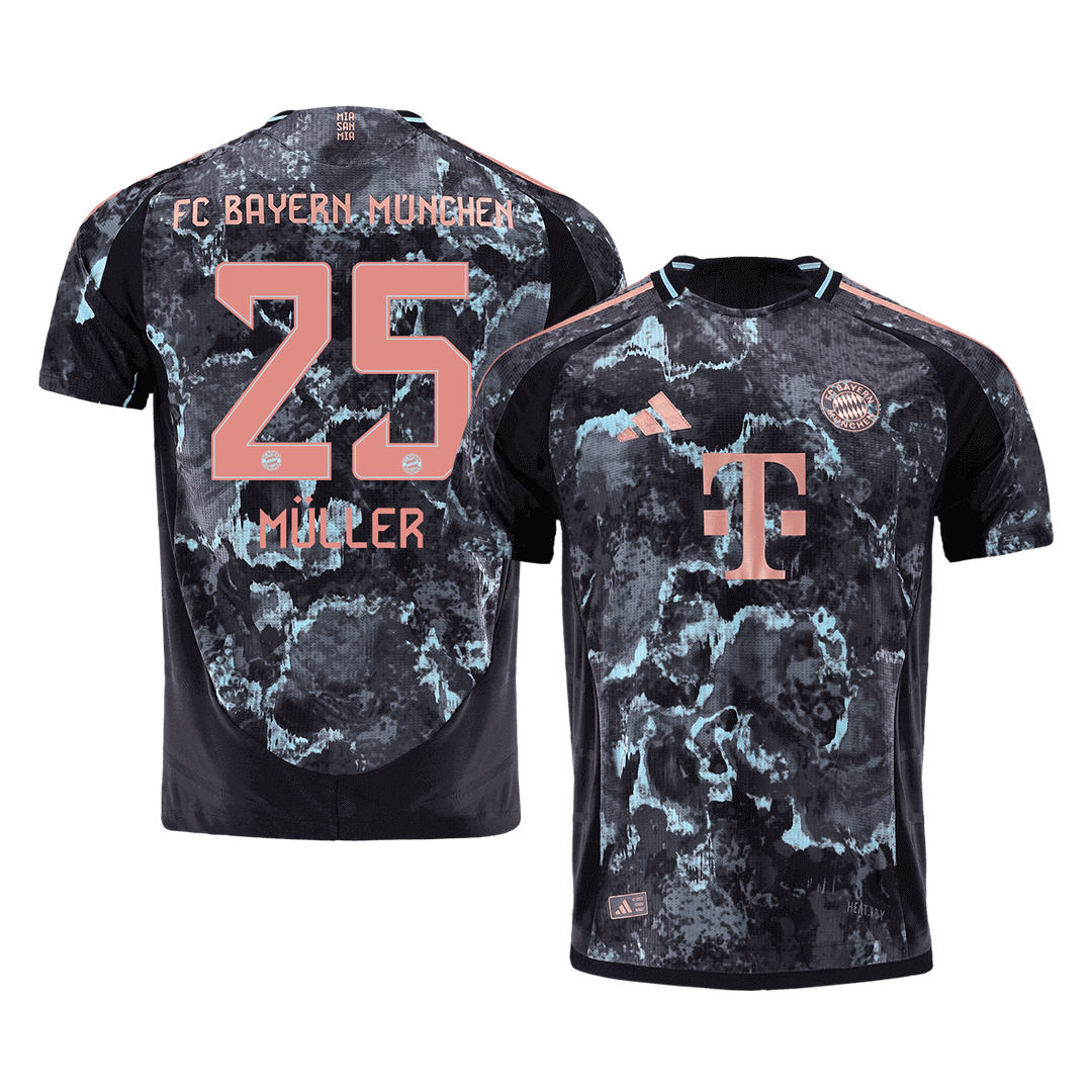 Bayern Munich MÜLLER #25 Away Soccer Jersey Authentic 2024/25
