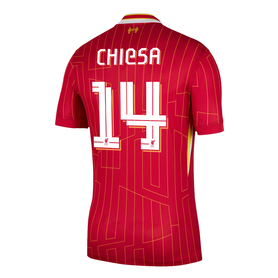 Liverpool CHIESA #14 Home Soccer Jersey 2024/25 - UCL Edition