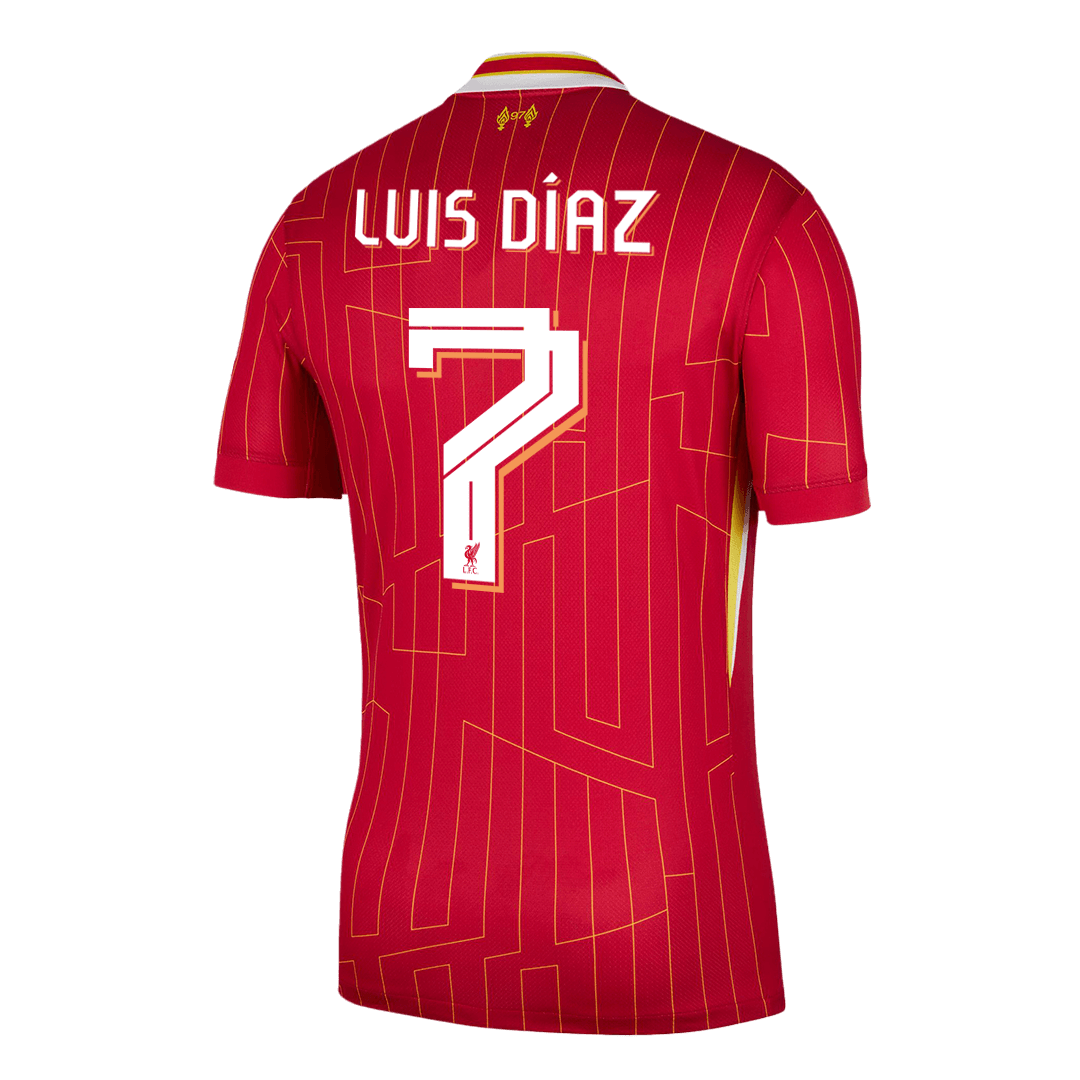 Liverpool LUIS DÍAZ #7 Home Soccer Jersey 2024/25 - UCL Edition