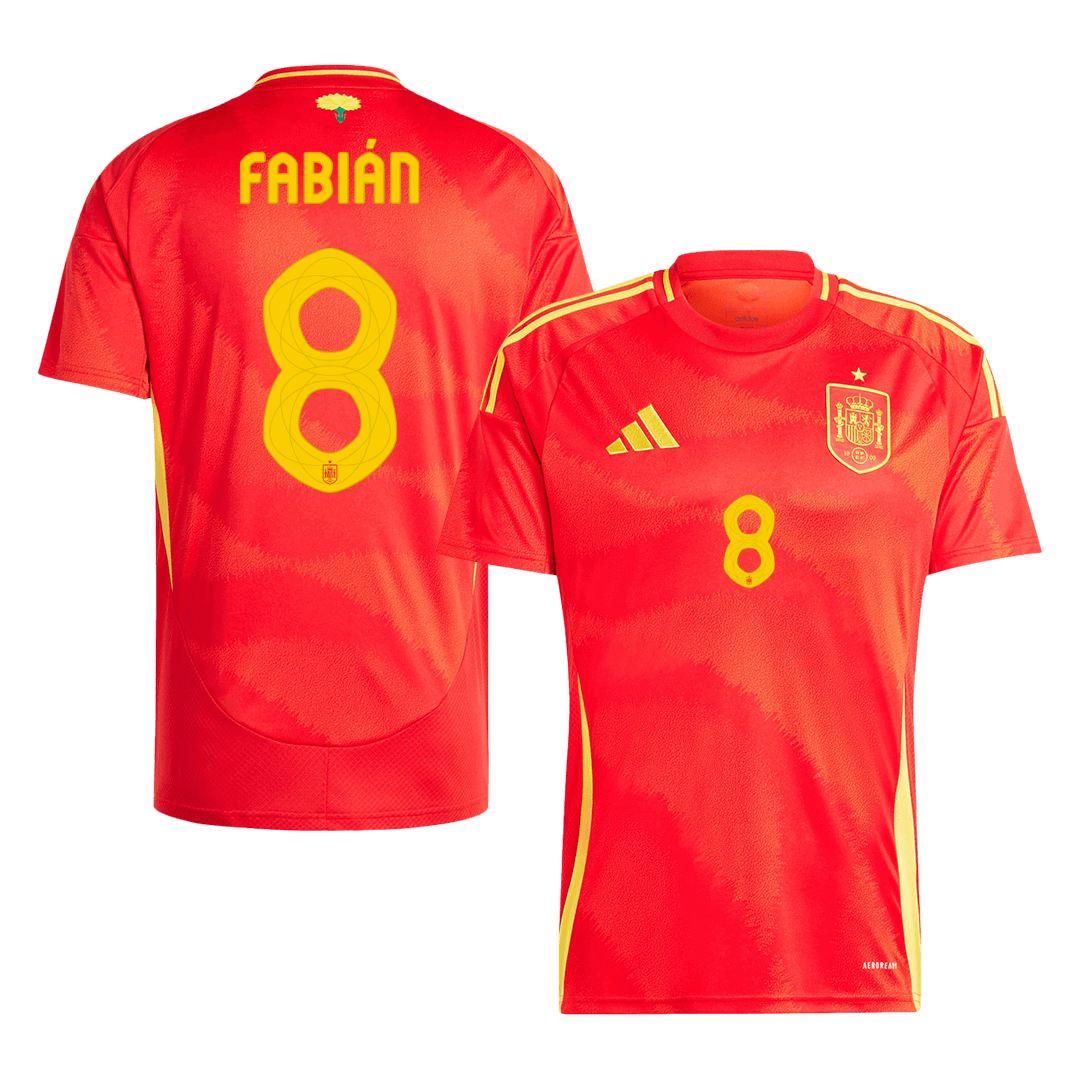 Spain FABIÁN #8 Home Jersey EURO 2024