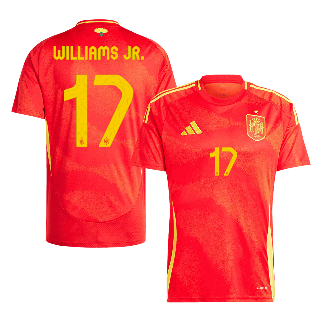Spain WILLIAMS JR. #17 Home Jersey EURO 2024