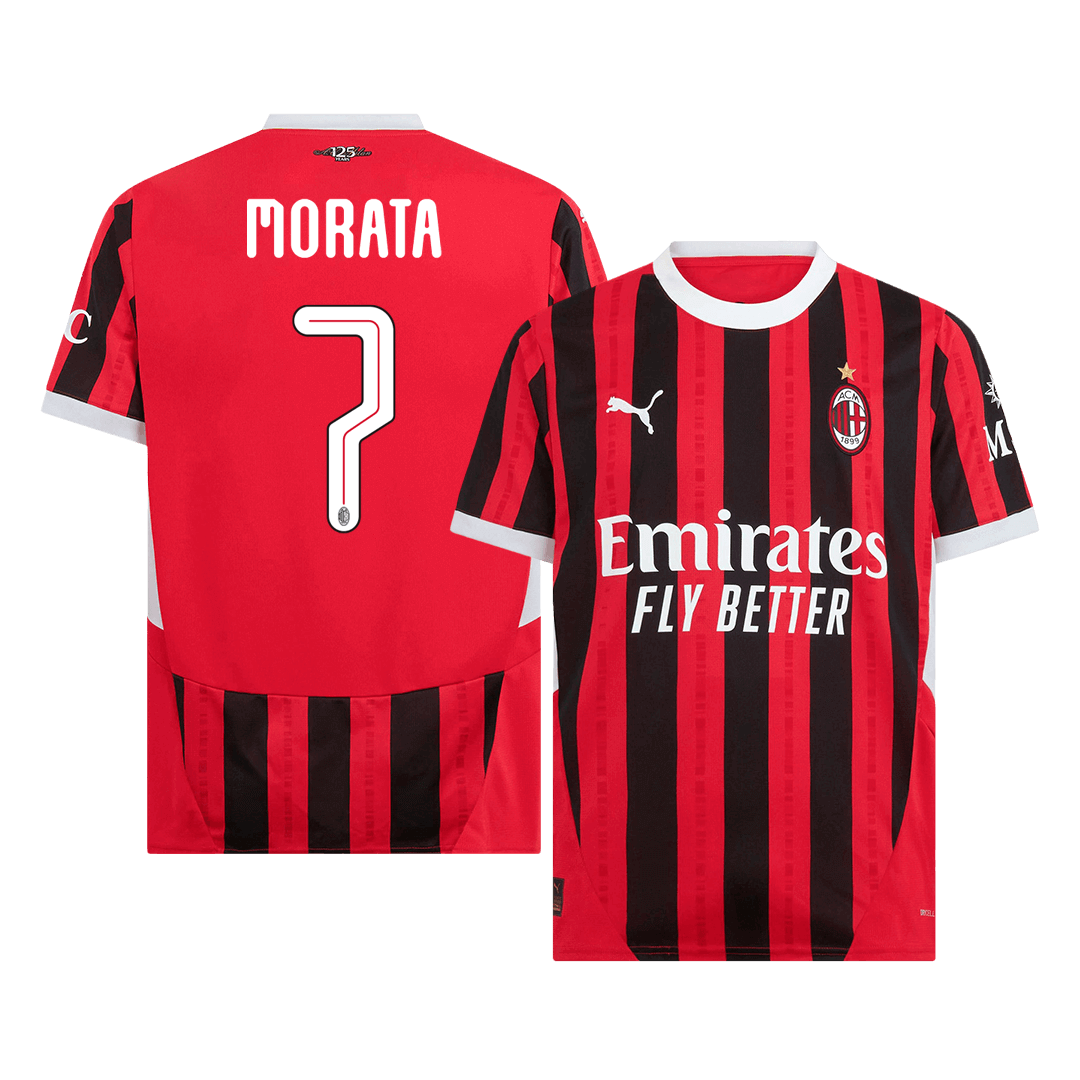 AC Milan MORATA #7 Home Jersey 2024/25 - UCL Edition