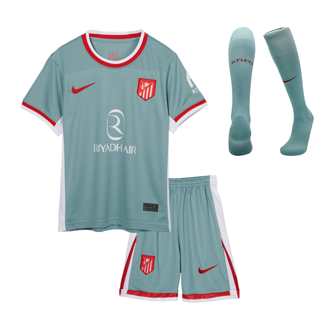 Atletico Madrid Away Soccer Jersey Kit 2024/25 Kids(Jersey+Shorts+Socks)