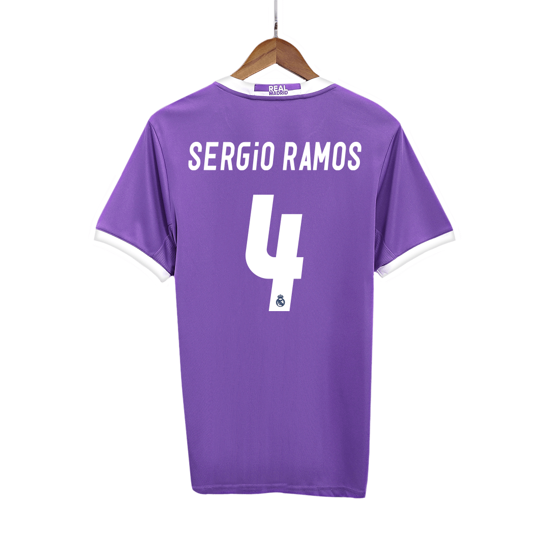 Real Madrid SERGIO RAMOS #4 Away Soccer Jersey Retro 2016/17