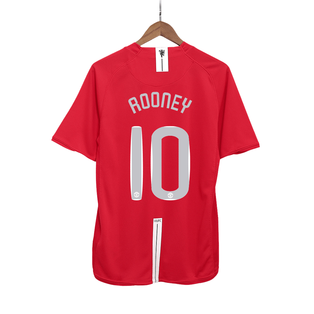 Manchester United ROONEY #10 Home Soccer Jersey Retro 2007/08 - UCL Final