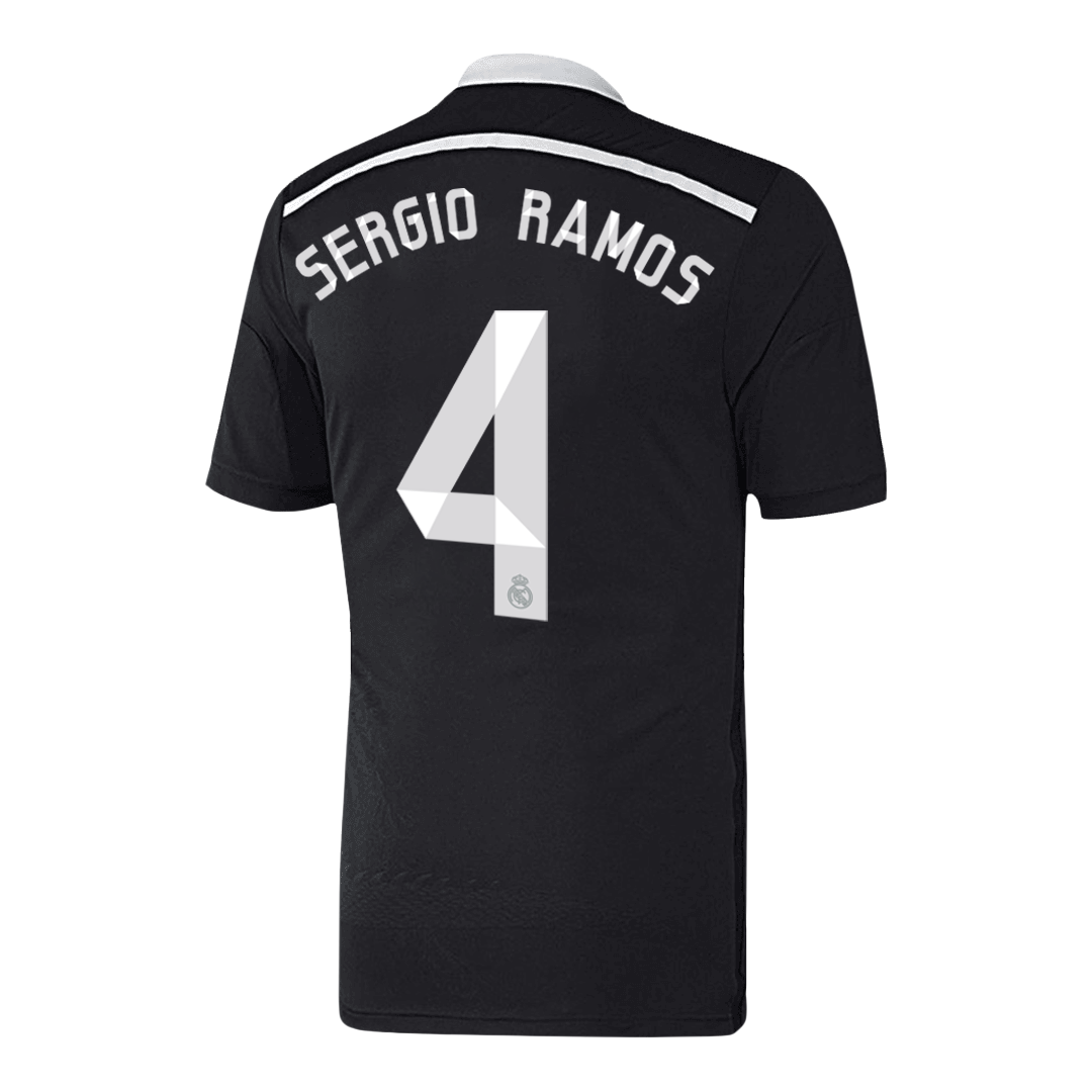 Real Madrid SERGIO RAMOS #4 Third Away Soccer Jersey Retro 2014/15