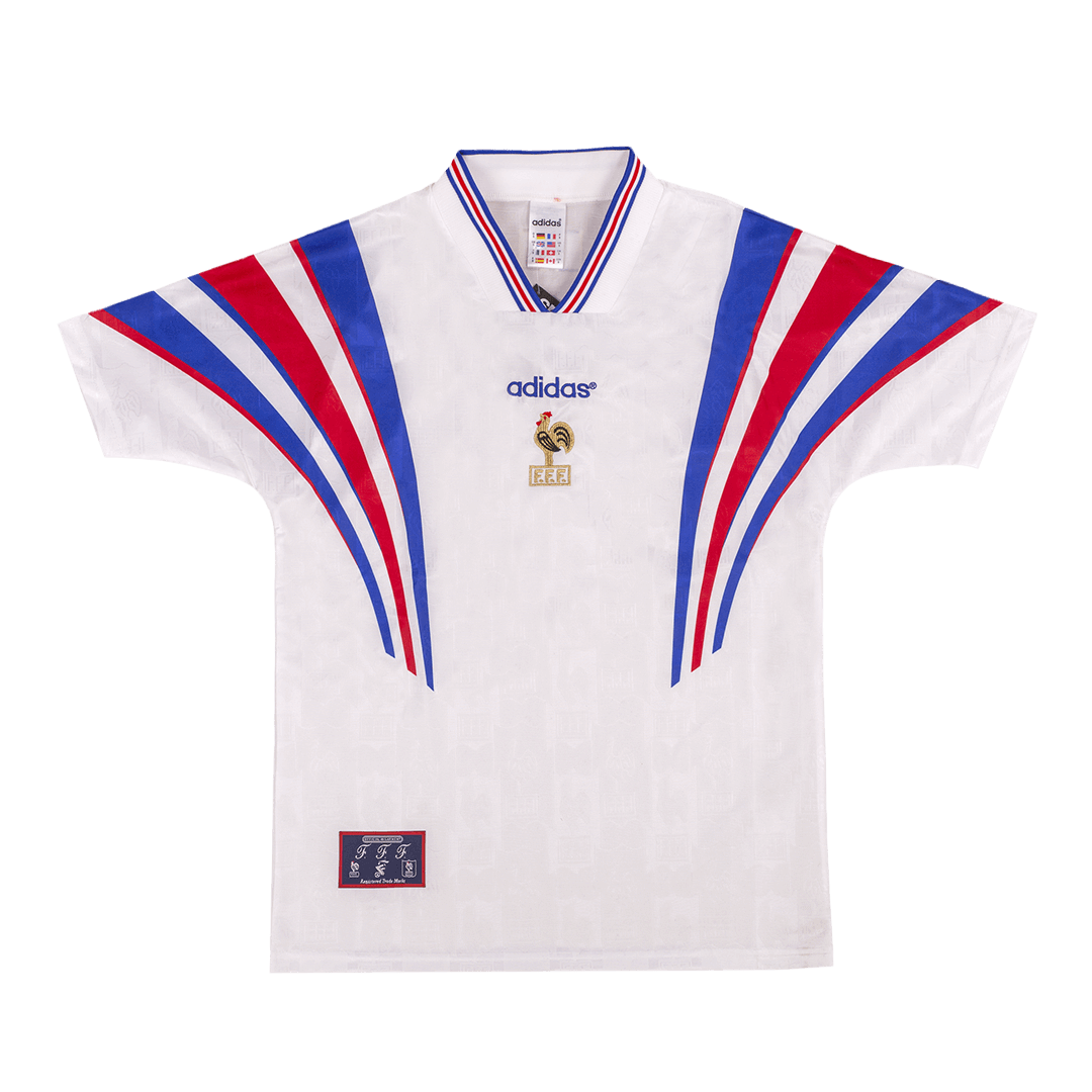 France Away Soccer Jersey Retro 1996