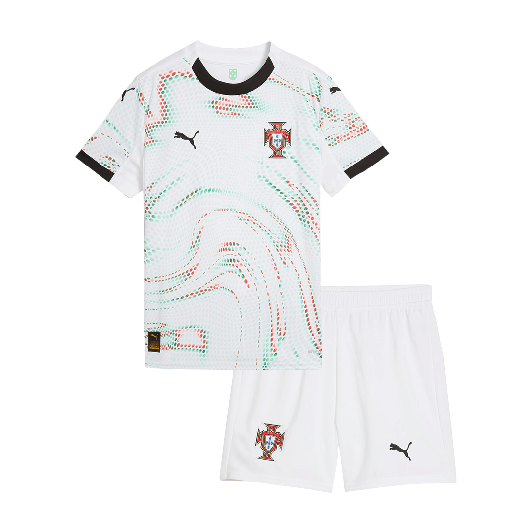 Portugal Away Soccer Jersey Kit 2025 Kids(Jersey+Shorts)