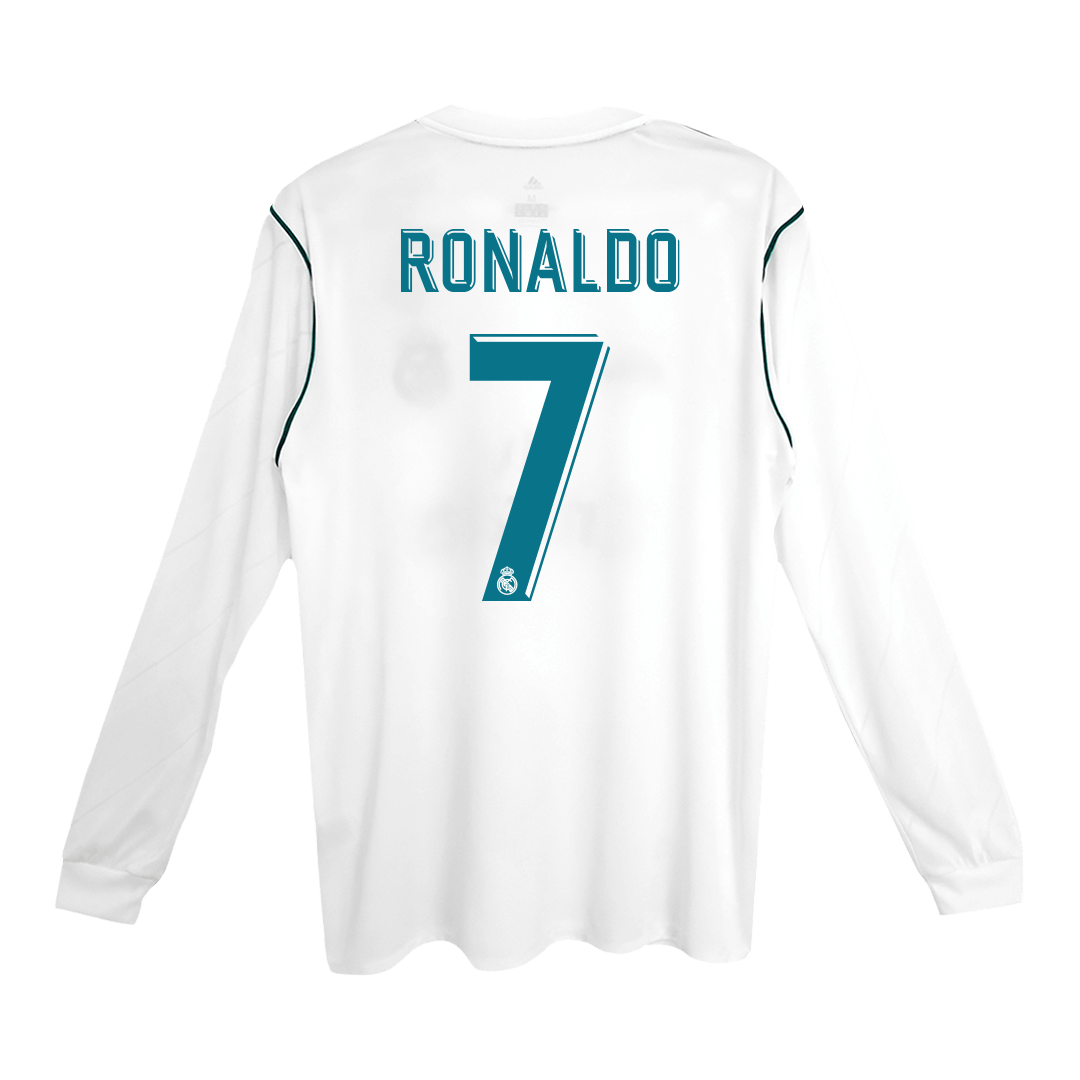 Real Madrid RONALDO #7 Home Jersey Retro 2017/18 - Long Sleeve