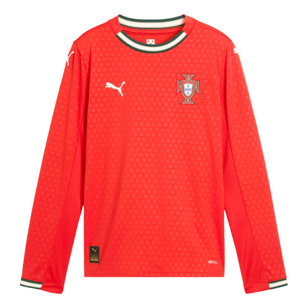 Portugal Long Sleeve Home Soccer Jersey 2025