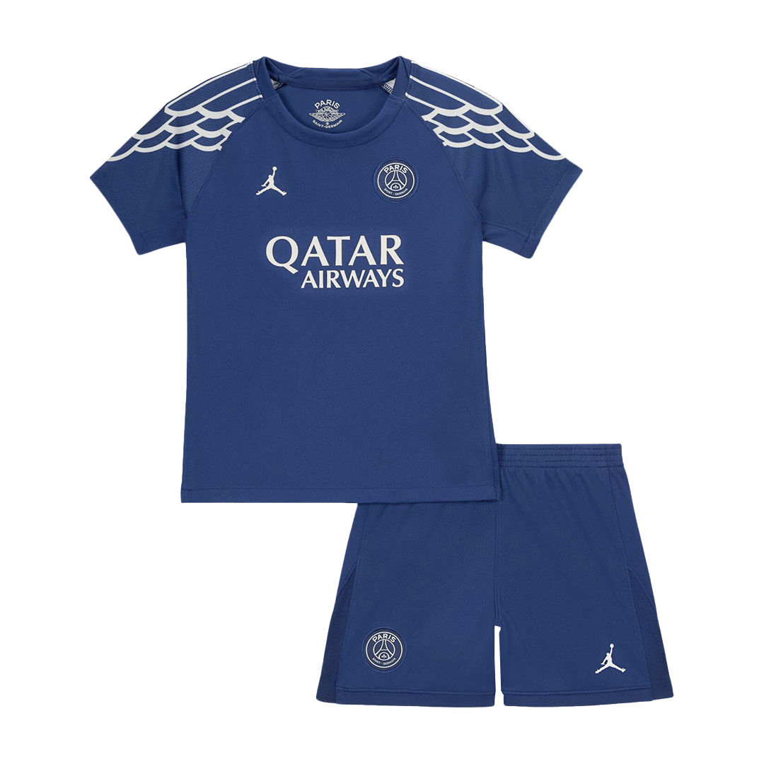 PSG Fourth Away Soccer Jersey Kit 2024/25 Kids(Jersey+Shorts)