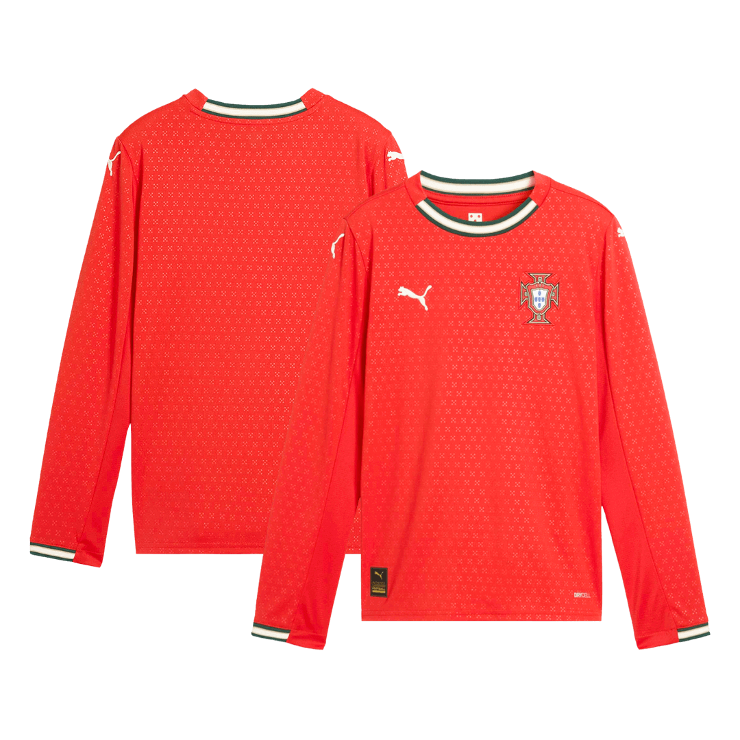 Portugal Long Sleeve Home Soccer Jersey 2025