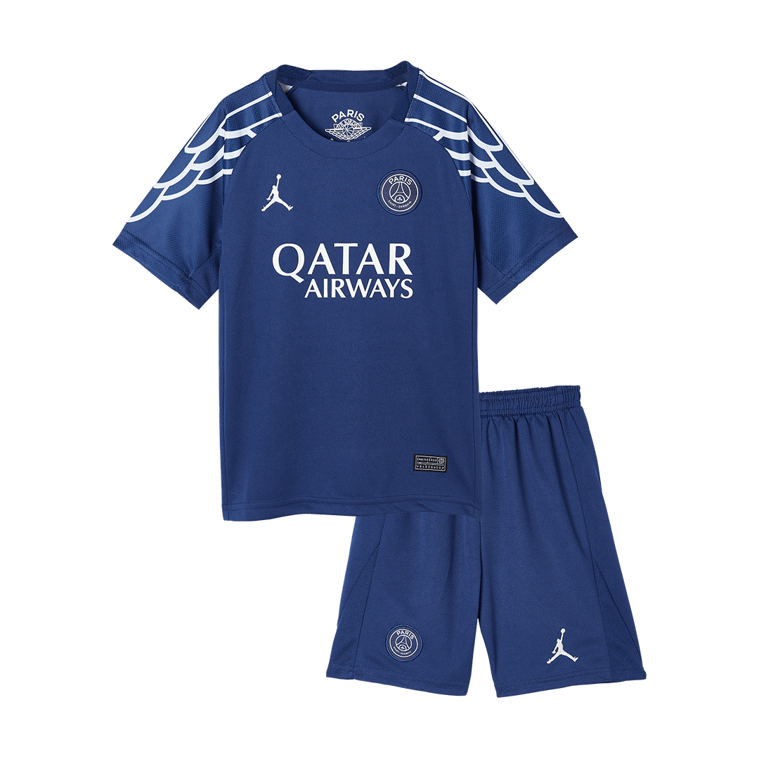 PSG Fourth Away Soccer Jersey Kit 2024/25 Kids(Jersey+Shorts)