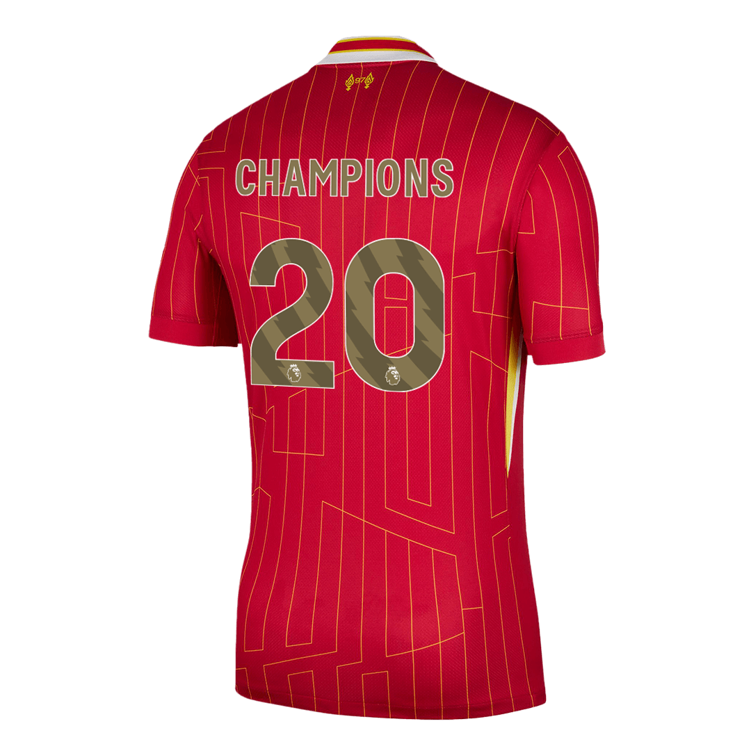 Liverpool CHAMPIONS #20 Home Soccer Jersey 2024/25