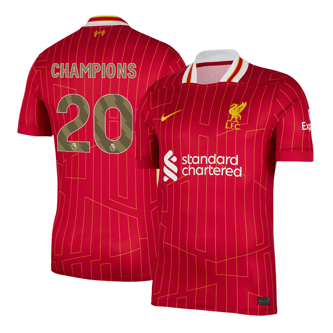 Liverpool CHAMPIONS #20 Home Soccer Jersey 2024/25