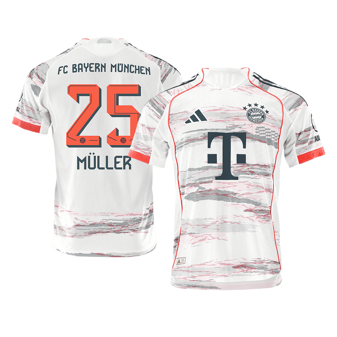 Bayern Munich MÜLLER #25 Away Soccer Jersey Authentic 2025/26