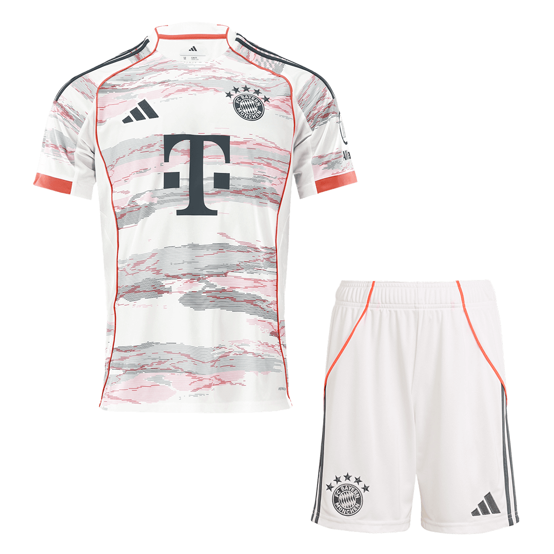 Bayern Munich Away Soccer Jersey Kit 2025/26 (Jersey+Shorts)