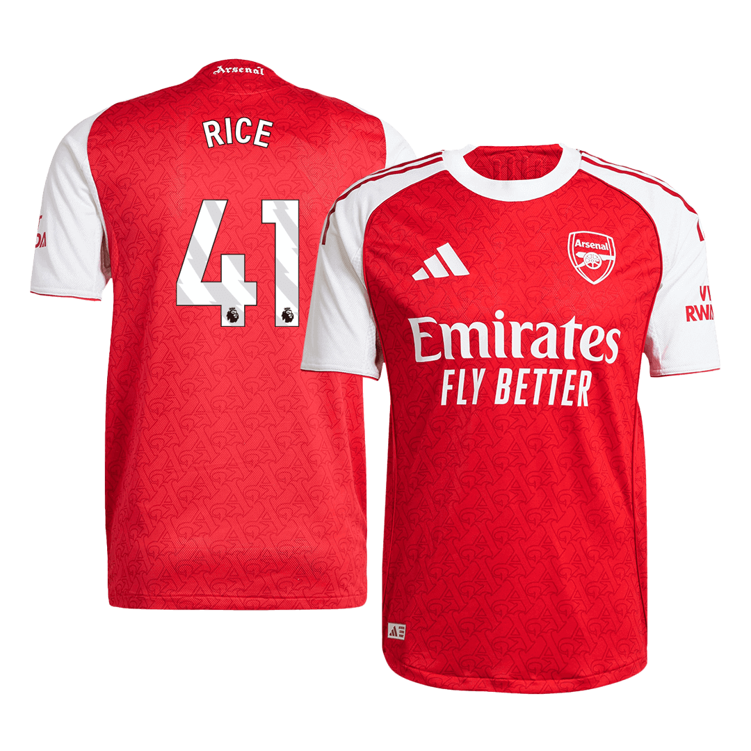 Arsenal RICE #41 Home Soccer Jersey Authentic 2025/26