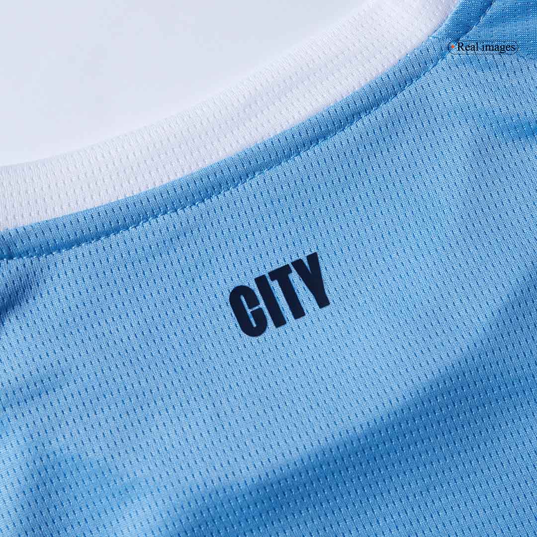 Manchester City Home Soccer Jersey Kit 2025/26 Kids(Jersey+Shorts)