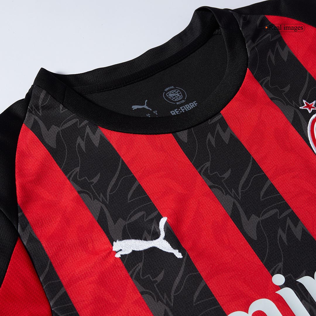 AC Milan Home Soccer Jersey Kit 2025/26 (Jersey+Shorts)