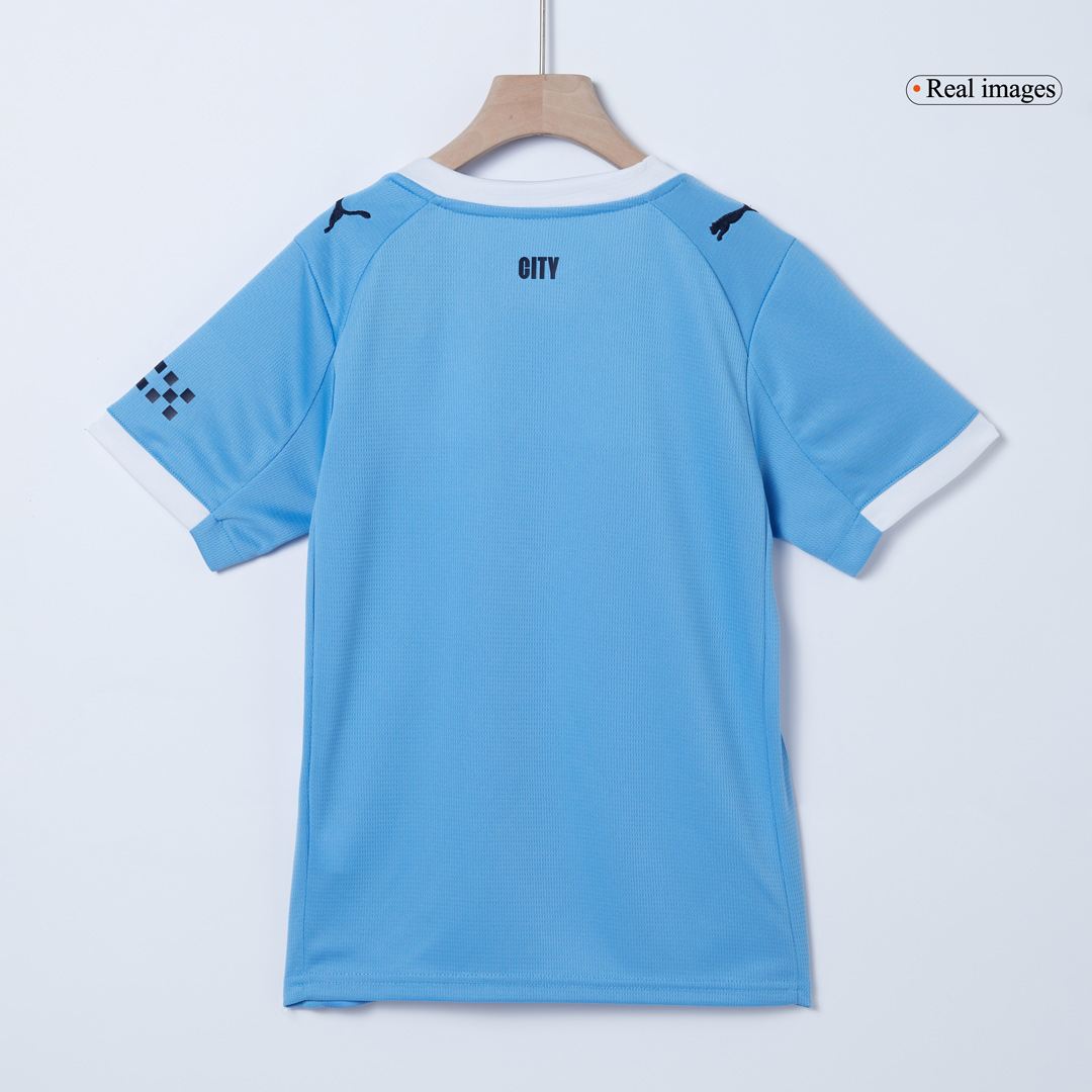 Manchester City Home Soccer Jersey Kit 2025/26 Kids(Jersey+Shorts)
