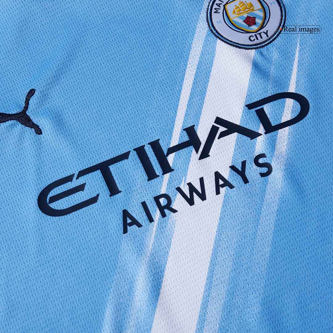 Manchester City Home Soccer Jersey Kit 2025/26 Kids(Jersey+Shorts)