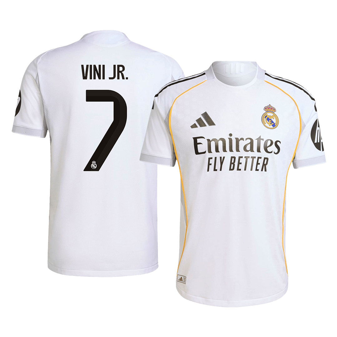 Real Madrid VINI JR. #7 Home Soccer Jersey Authentic 2025/26