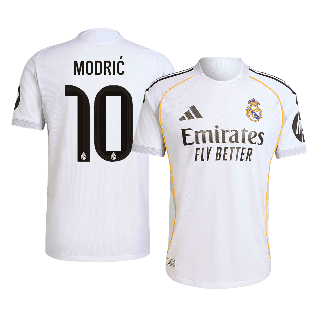Real Madrid MODRIĆ #10 Home Soccer Jersey Authentic 2025/26