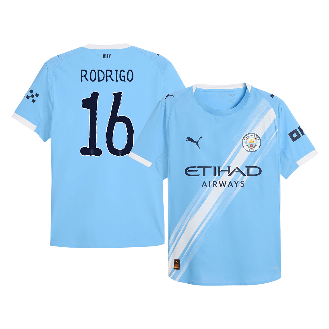 Manchester City RODRIGO #16 Home Soccer Jersey Authentic 2025/26 - Club World Cup