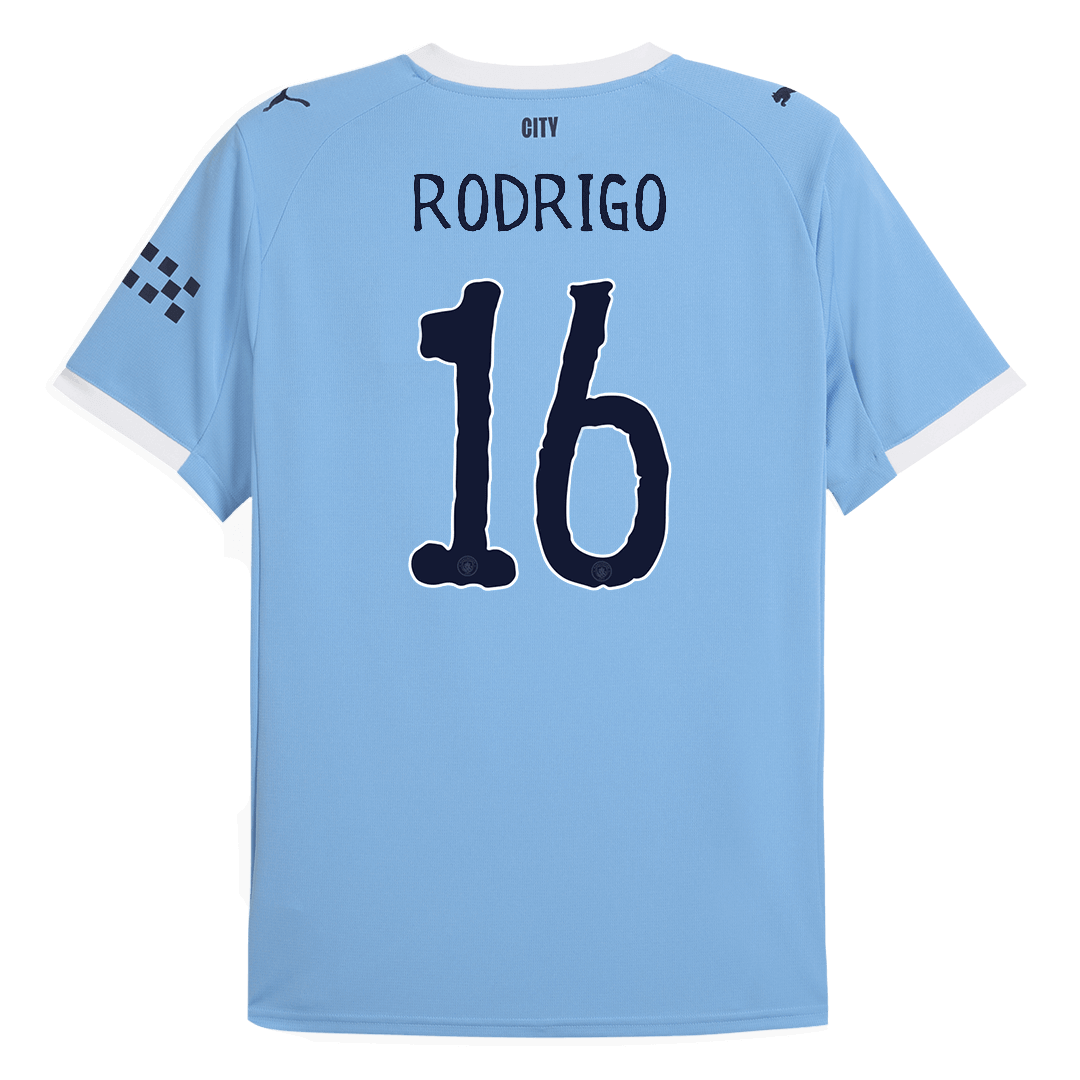 Manchester City RODRIGO #16 Home Soccer Jersey 2025/26