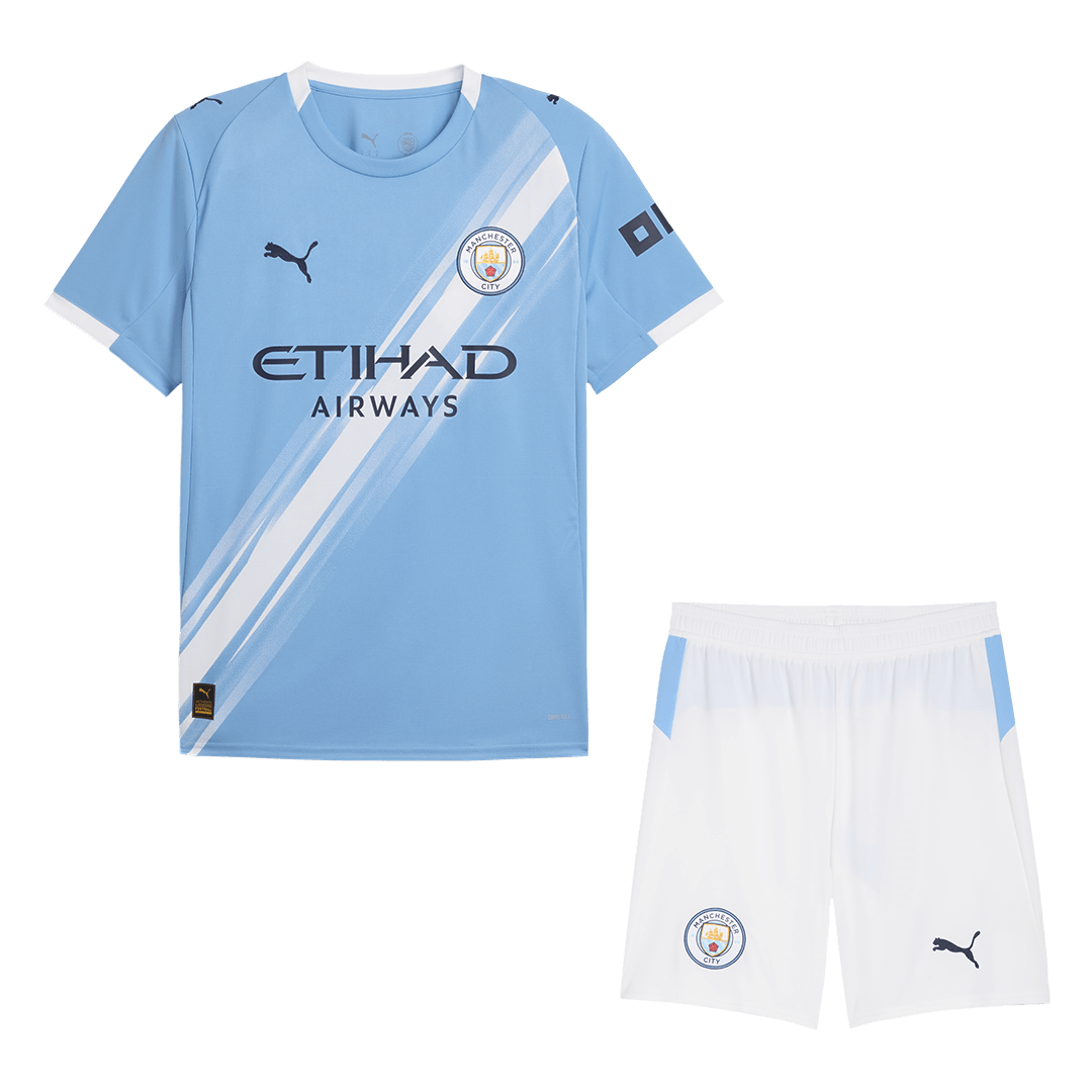 Manchester City Home Soccer Jersey Kit 2025/26 (Jersey+Shorts)