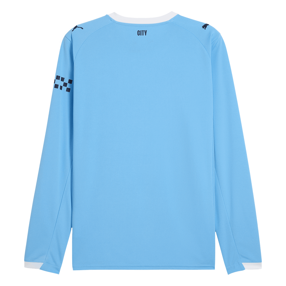 Manchester City Long Sleeve Home Soccer Jersey 2025/26