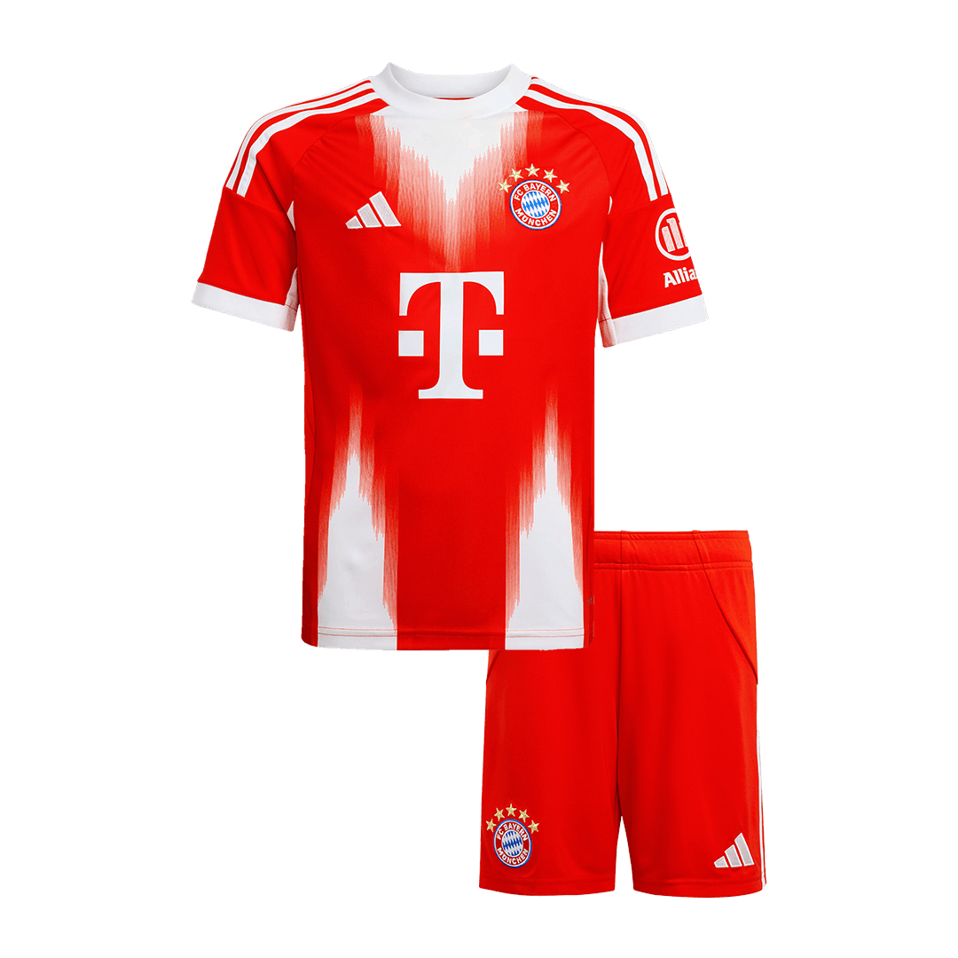Bayern Munich Home Soccer Jersey Kit 2025/26 Kids(Jersey+Shorts)