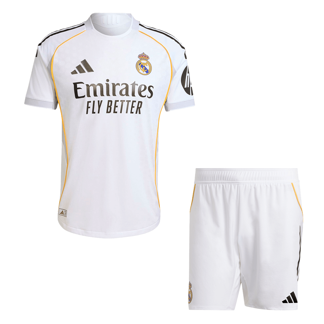 Real Madrid Home Soccer Jersey Kit Authentic 2025/26 (Jersey+Shorts)