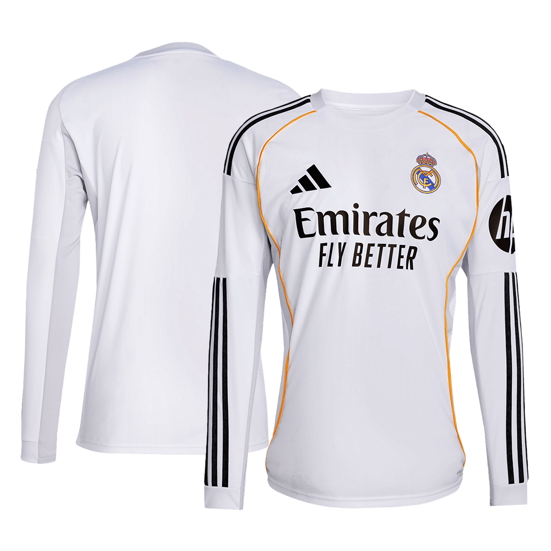 Real Madrid Long Sleeve Home Soccer Jersey 2025/26